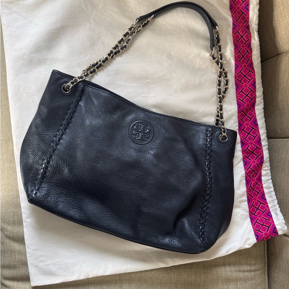 Tory Burch Black Leather Shoulder Bag